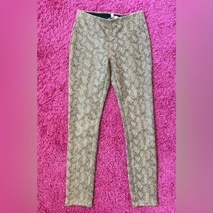 Faux Leather Snakeskin Print straight bottoms